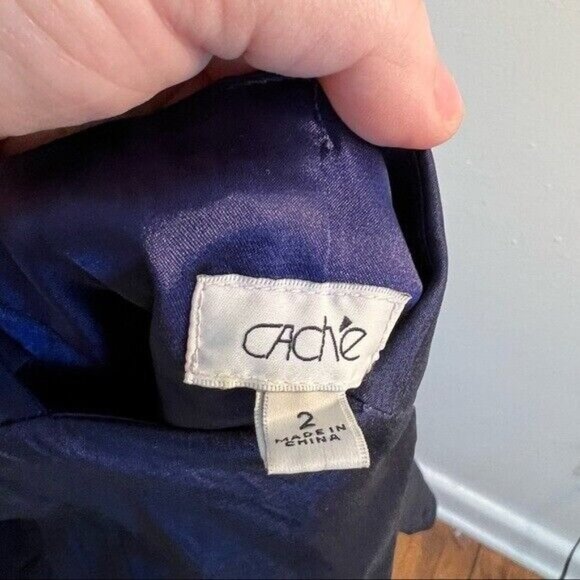 Cache Mini Dress Sleeveless Navy Blue Cage Back Sweetheart Neck 2 - Picture 12 of 12